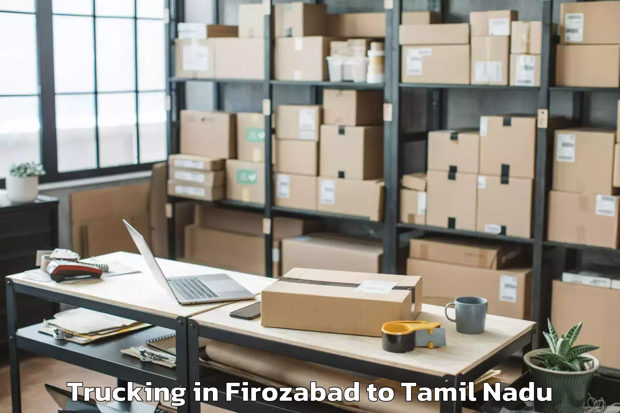 Hassle-Free Firozabad to Tamil Nadu Veterinary And Anim Trucking